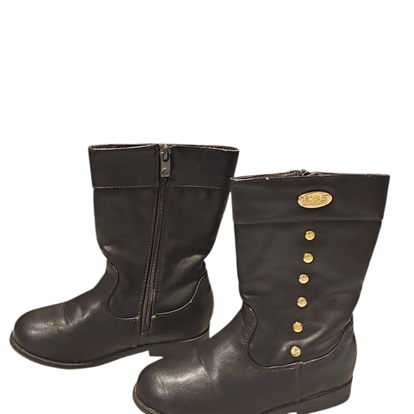 Michael Kors Black and Gold Kids Boots - Picture 1 of 6